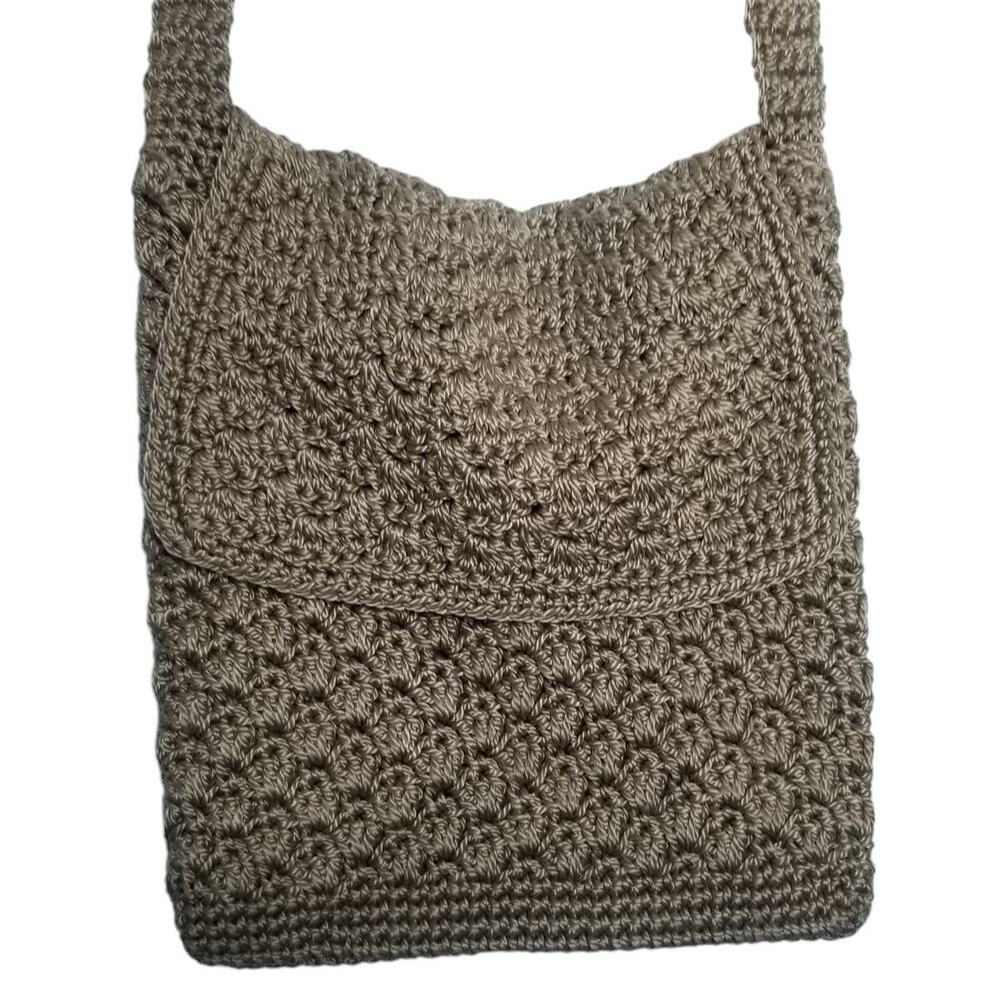 Macramé Crossbody Purse with Flap - Picture 1 of 12